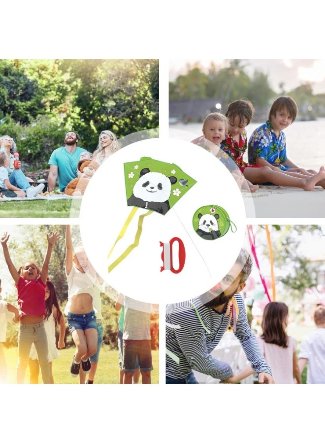 Tanyaz Easy to Fly Kites for Kids – Cartoon Panda Shape Pocket Flying Kites for Grass, Stable Structure Design, Mini Beach Kites for Beginners, Outdoor Games - Image 3